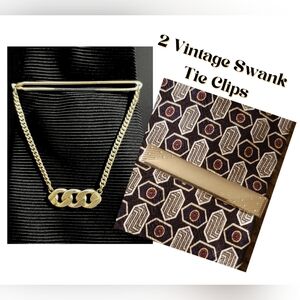 Vintage Swank Gold Tie Clips